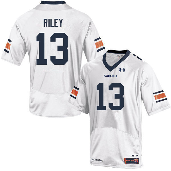 Men's Auburn Tigers #13 Cam Riley White 2022 College Stitched Football Jersey